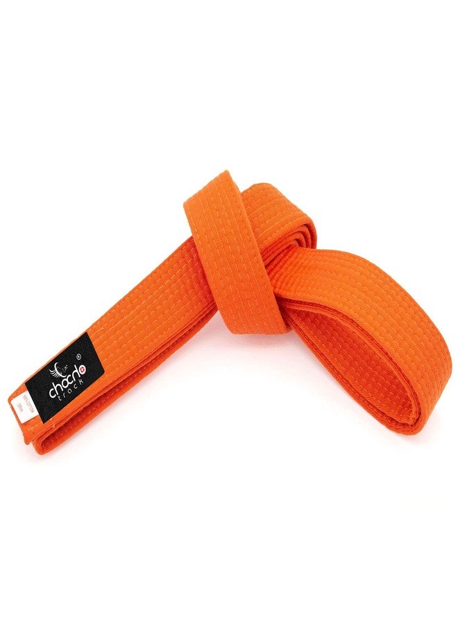 ChoCho Track Karate Belt Wide Double Wrap Martial Arts All Solid Color Belts Judo Hapkido (280Cm, Orange) - Image 1